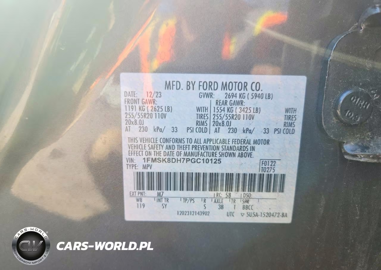 2023 Ford Explorer Xlt VIN:1FMSK8DH7PGC10125 - 13