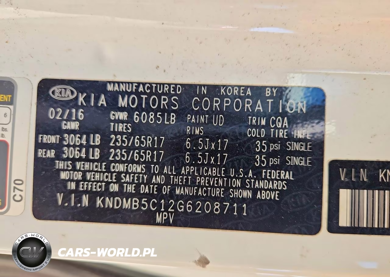 2016 Kia Sedona Lx VIN:KNDMB5C12G6208711 - 13