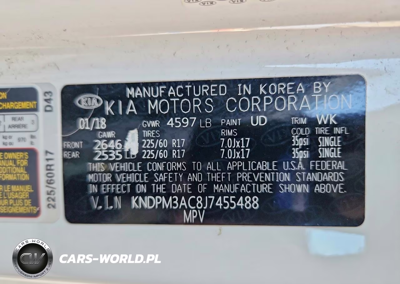 2018 Kia Sportage Lx VIN:KNDPM3AC8J7455488 - 13