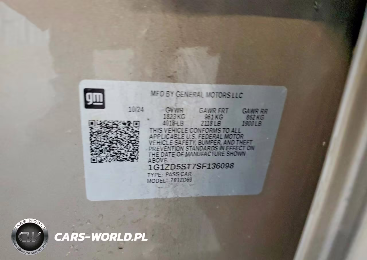 2025 Chevrolet Malibu Lt VIN:1G1ZD5ST7SF136098 - 12