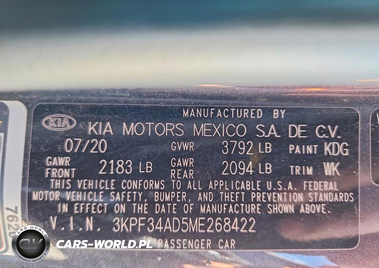 2021 Kia Forte Gt Line VIN:3KPF34AD5ME268422 - 12