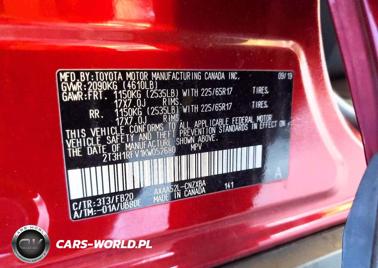 2019 Toyota Rav4 Le VIN:2T3H1RFV1KW052680 - 13