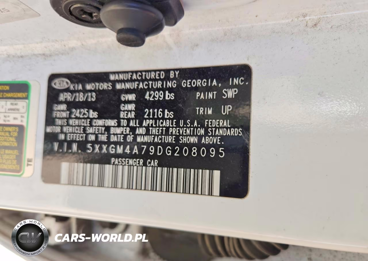 2013 Kia Optima Lx VIN:5XXGM4A79DG208095 - 12