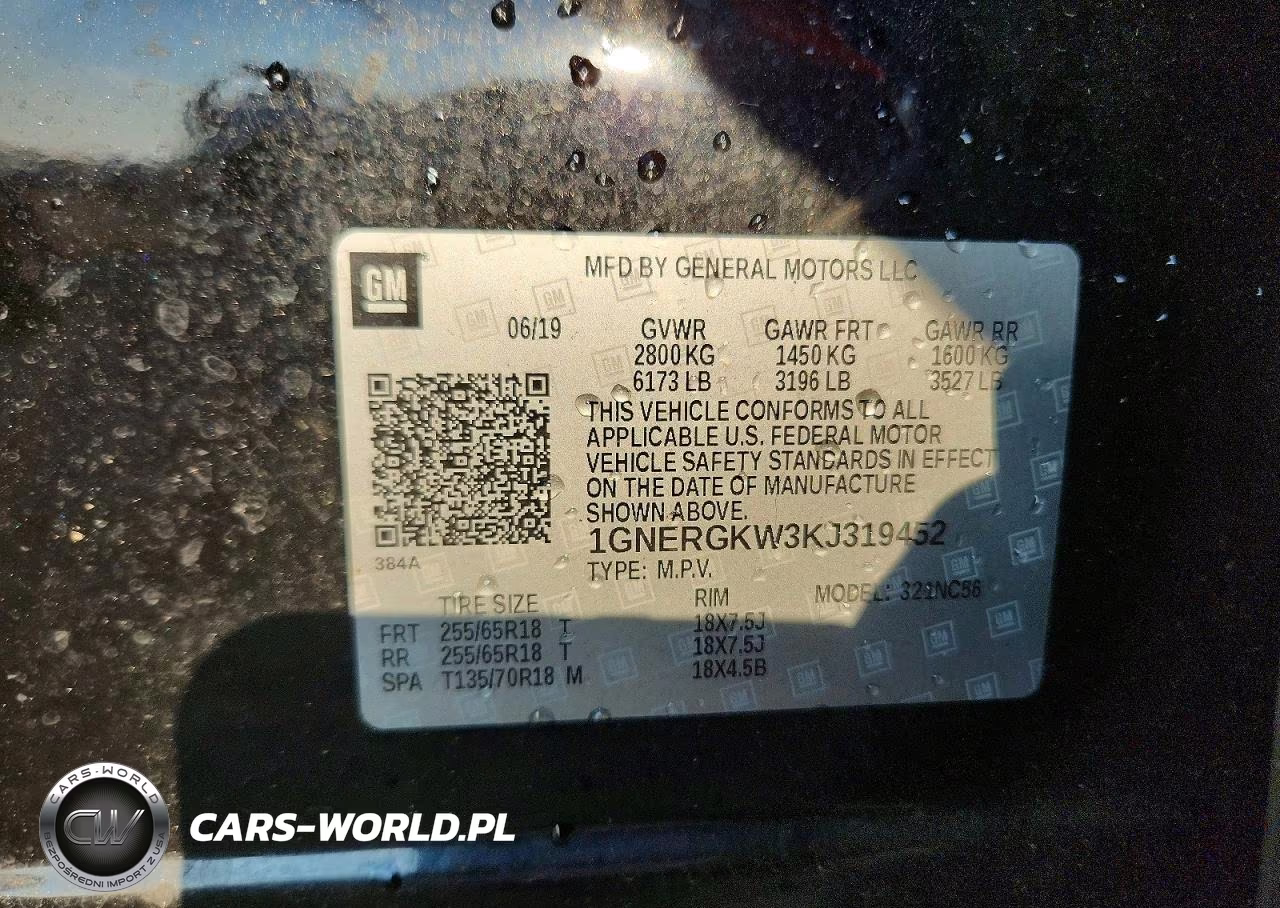 2019 Chevrolet Traverse Lt VIN:1GNERGKW3KJ319452 - 13