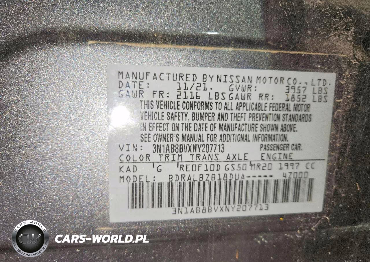 2022 Nissan Sentra S VIN:3N1AB8BVXNY207713 - 12