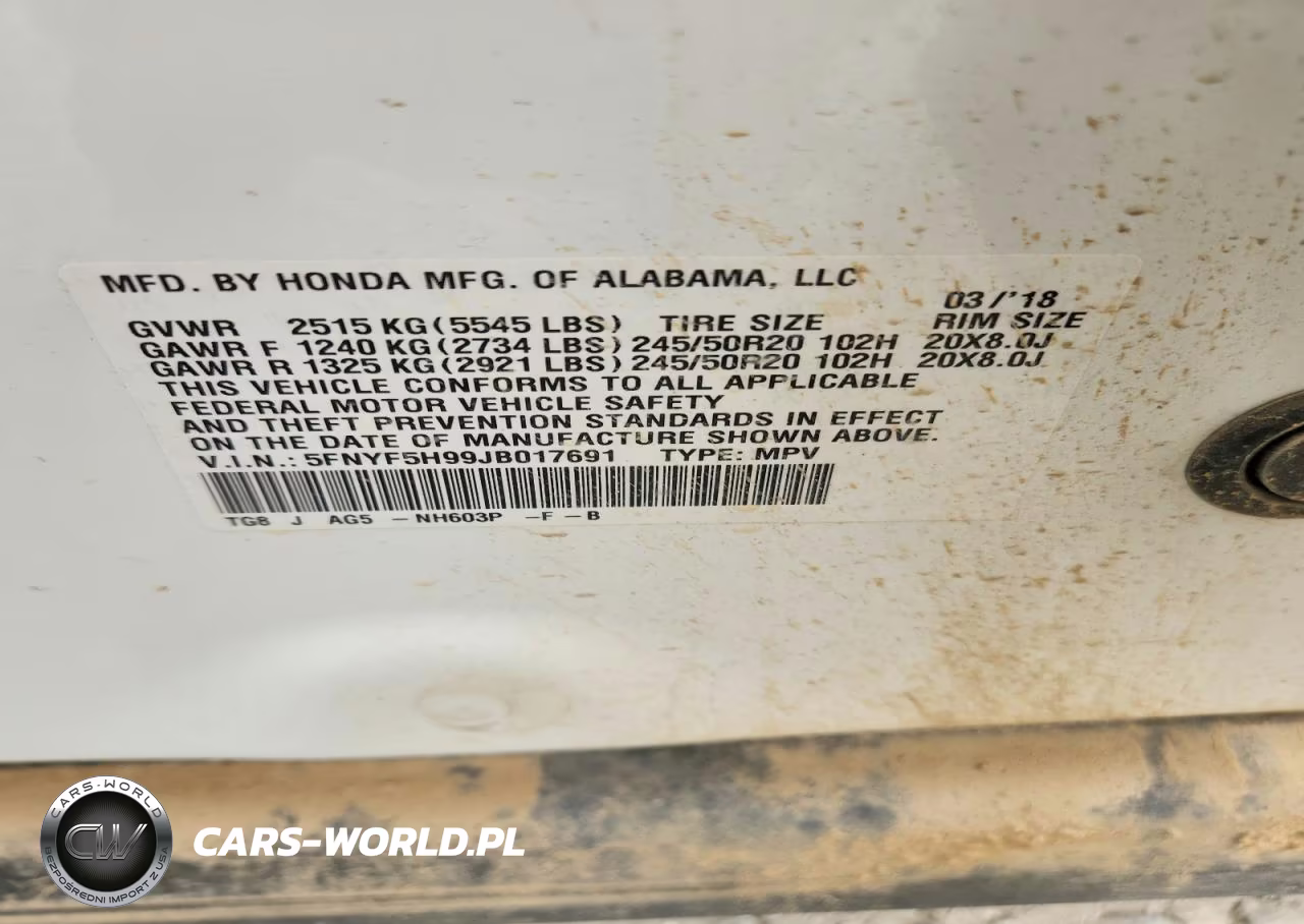 2018 Honda Pilot Touring VIN:5FNYF5H99JB017691 - 14