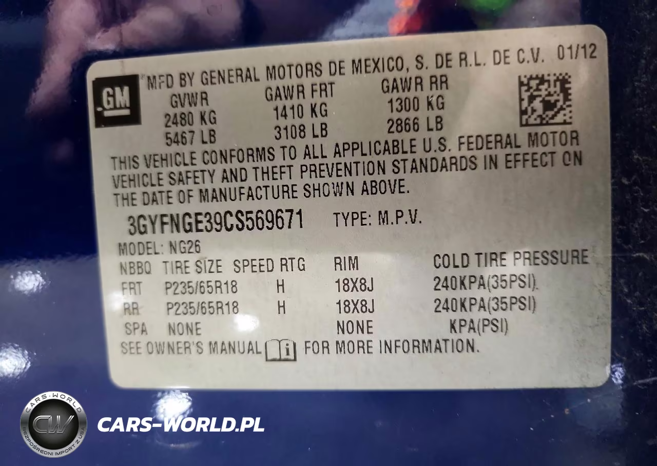 2012 Cadillac Srx VIN:3GYFNGE39CS569671 - 12