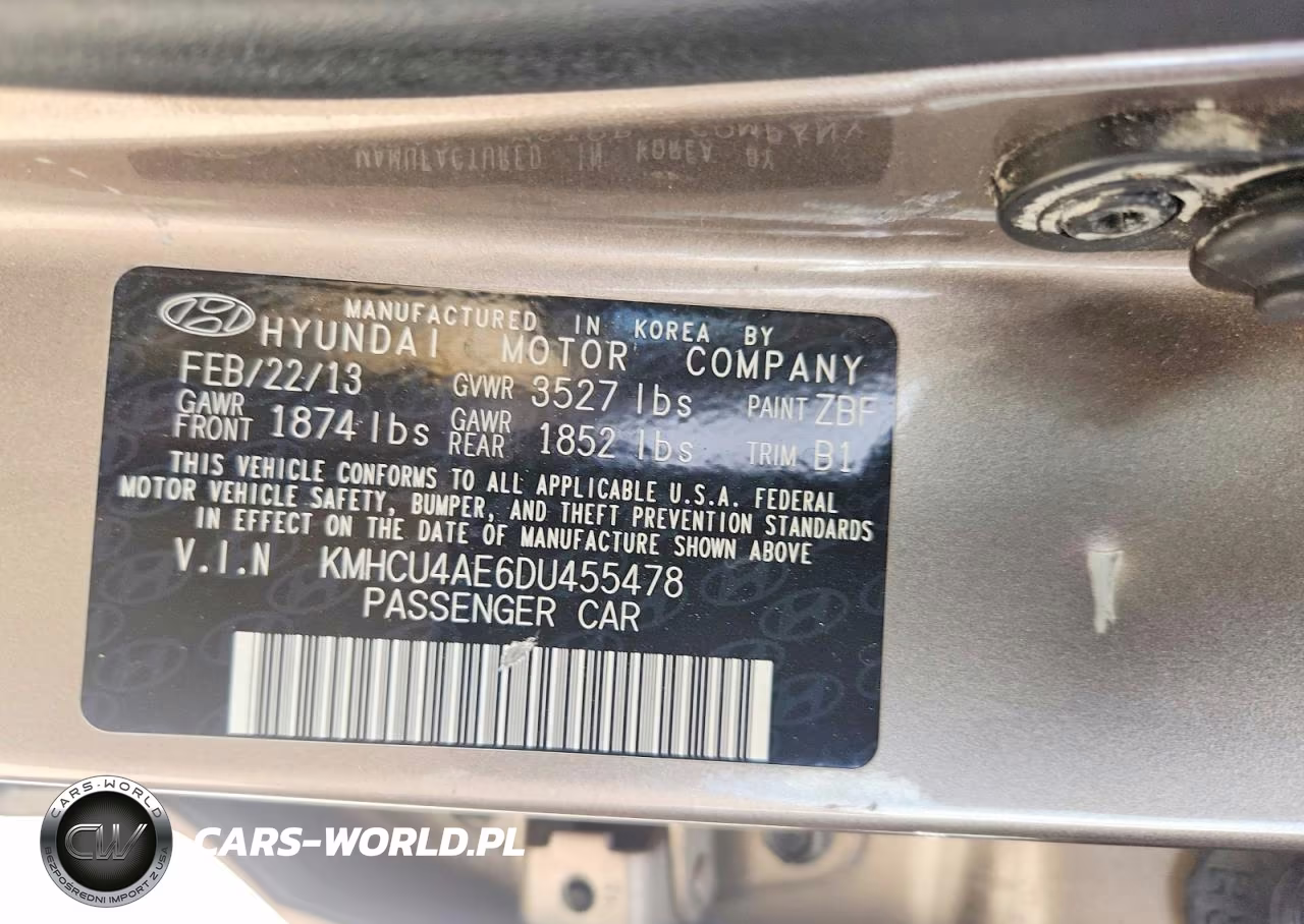 2013 Hyundai Accent Gls VIN:KMHCU4AE6DU455478 - 12