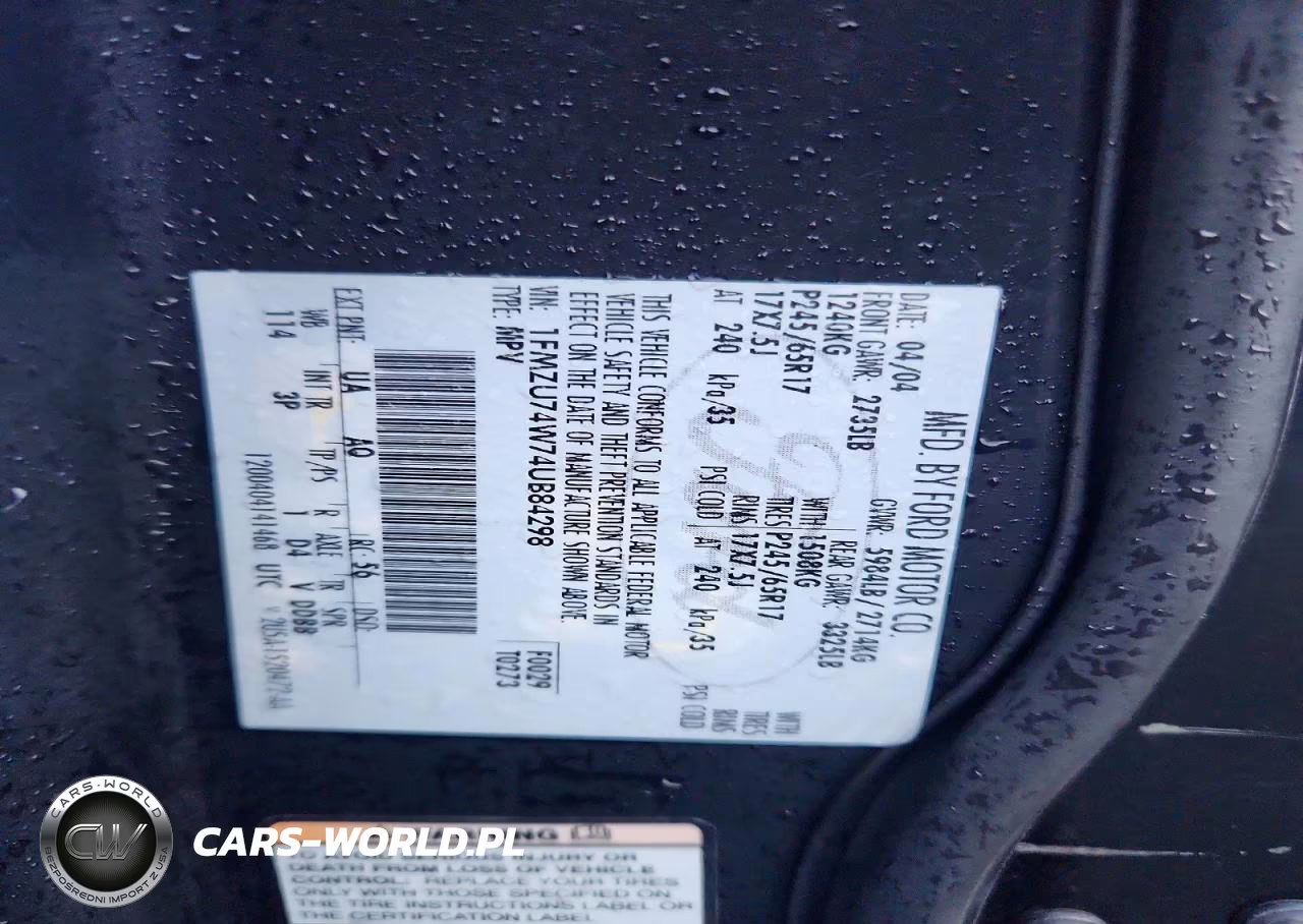 2004 Ford Explorer Eddie Bauer VIN:1FMZU74W74UB84298 - 14