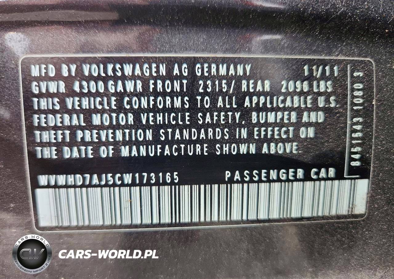 2012 Volkswagen Gti VIN:WVWHD7AJ5CW173165 - 13