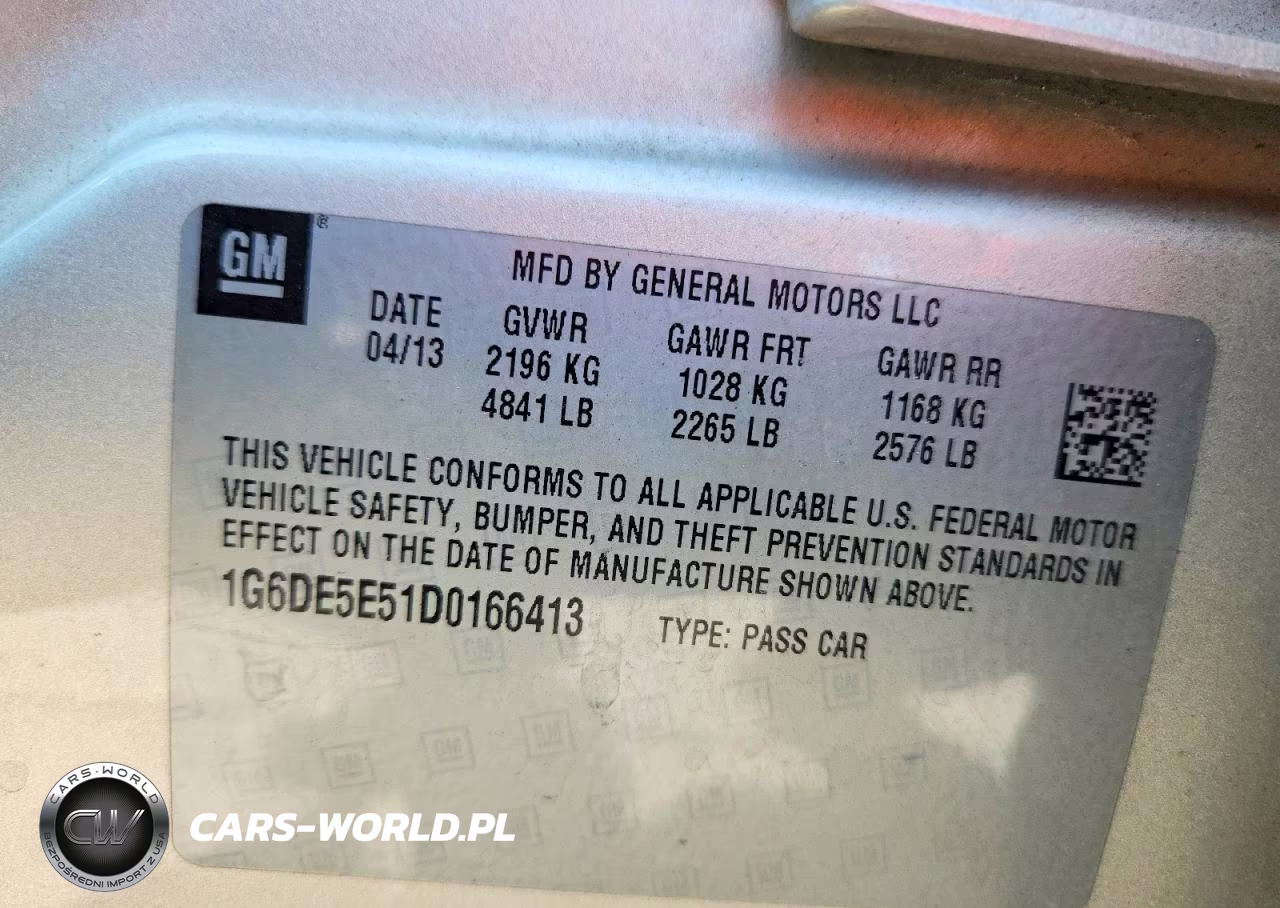 2013 Cadillac Cts Luxury Collection VIN:1G6DE5E51D0166413 - 12