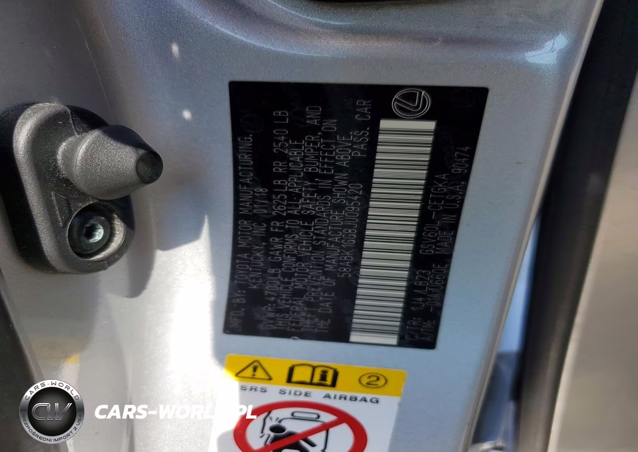 2018 Lexus Es 350 VIN:58ABK1GG8JU095420 - 12