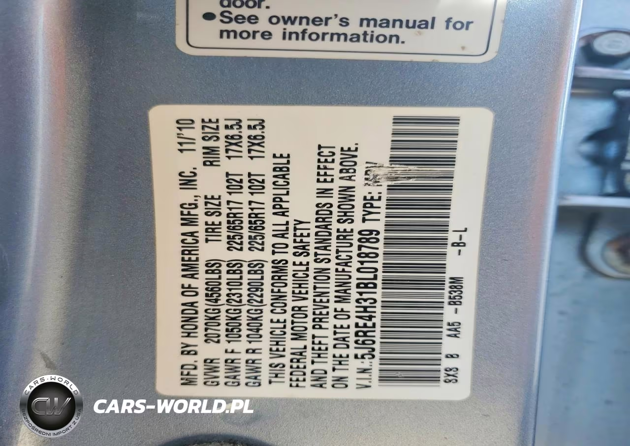 2011 Honda Cr-V Lx VIN:5J6RE4H31BL018789 - 14