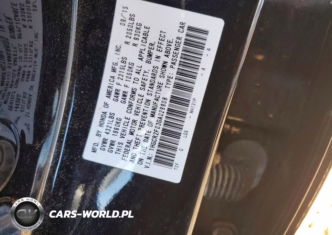 2016 Honda Accord Ex VIN:1HGCR2F03GA029908 - 12