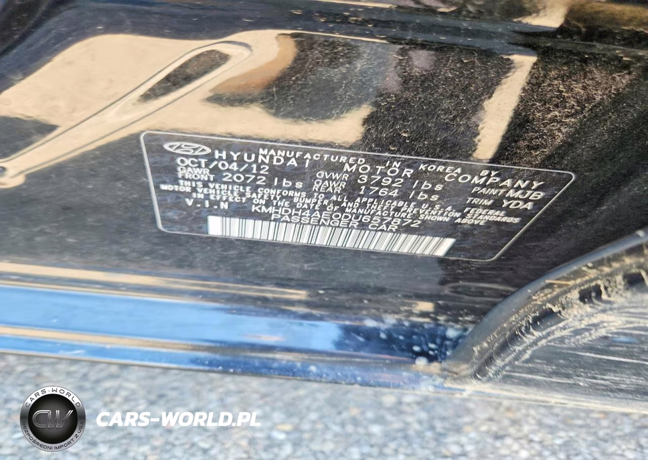 2013 Hyundai Elantra Gls VIN:KMHDH4AE0DU657872 - 12