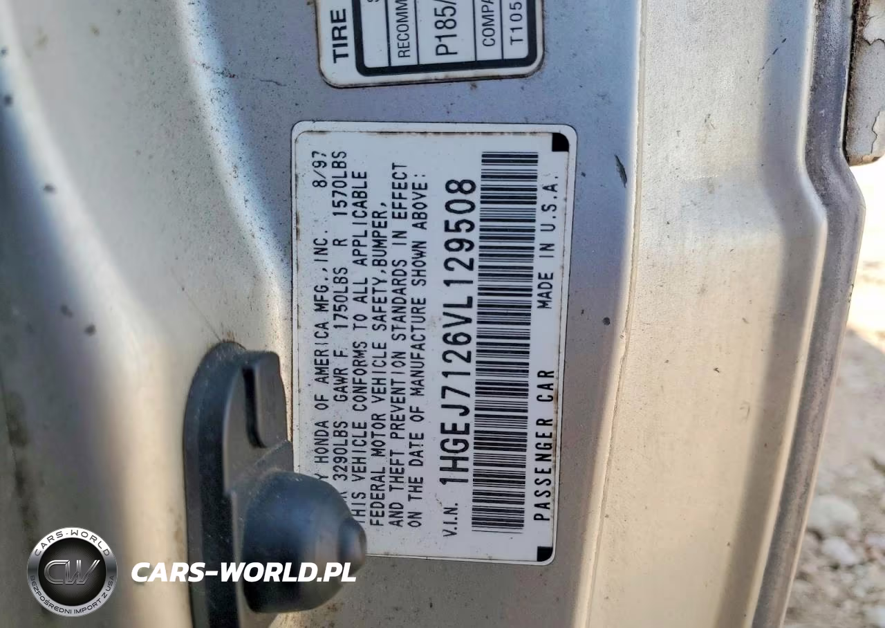 1997 Honda Civic Hx VIN:1HGEJ7126VL129508 - 12