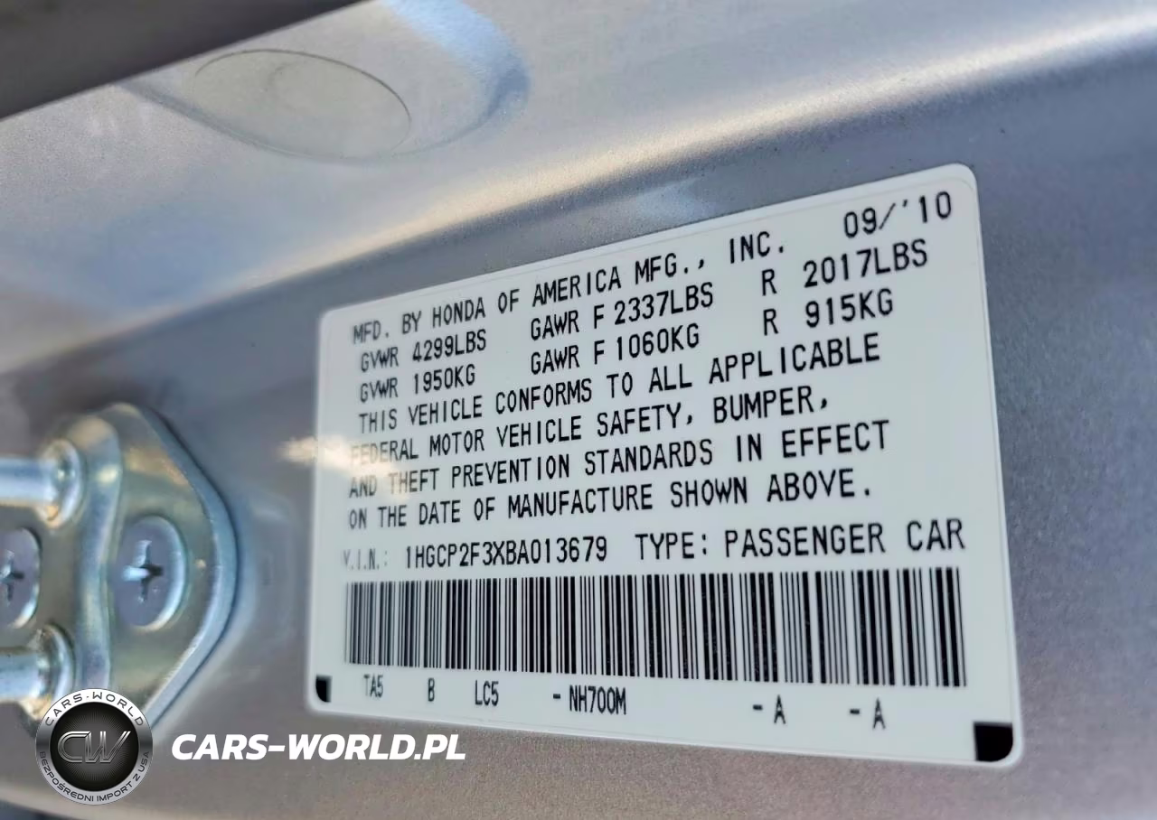 2011 Honda Accord Lx VIN:1HGCP2F3XBA013679 - 12