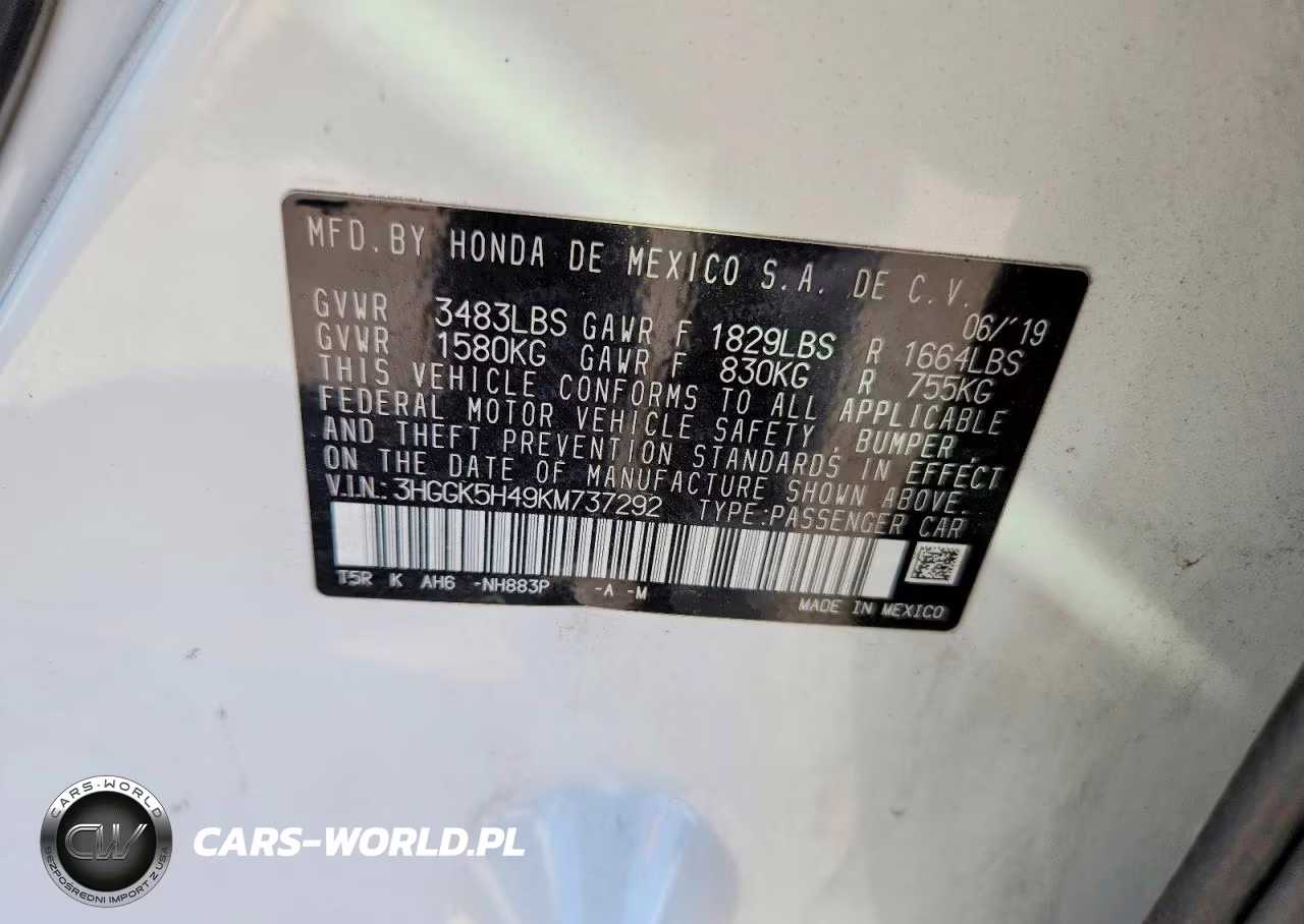 2019 Honda Fit Lx VIN:3HGGK5H49KM737292 - 12
