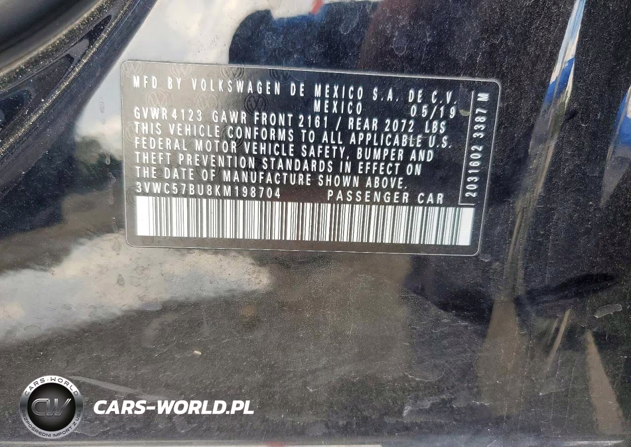 2019 Volkswagen Jetta S VIN:3VWC57BU8KM198704 - 12