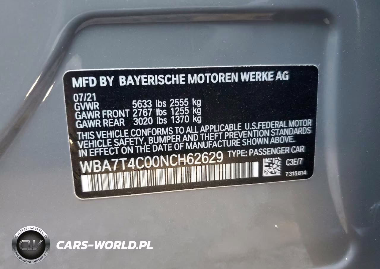 2022 BMW 740 Xi VIN:WBA7T4C00NCH62629 - 12