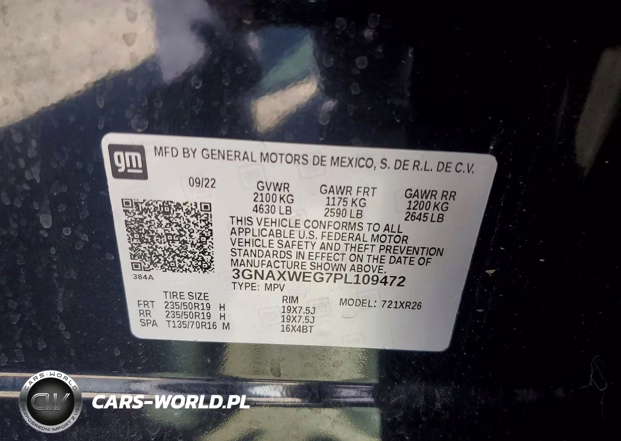 2023 Chevrolet Equinox Rs VIN:3GNAXWEG7PL109472 - 13