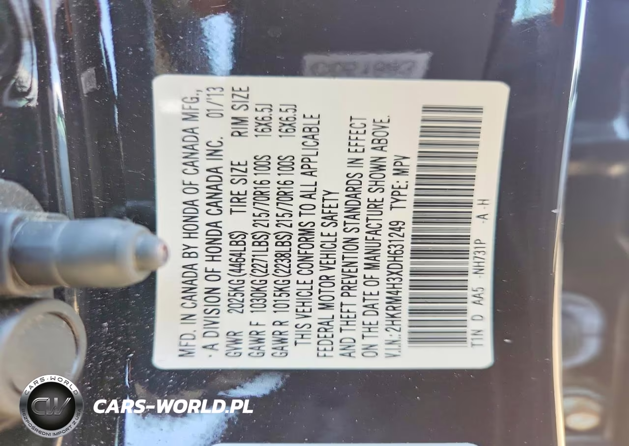 2013 Honda Cr-V Lx VIN:2HKRM4H3XDH631249 - 13