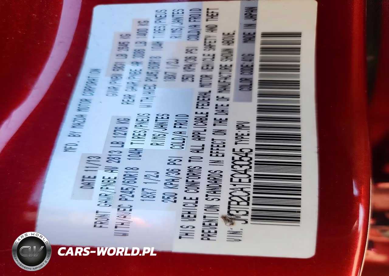 2014 Mazda Cx-9 Touring VIN:JM3TB2CA1E0430545 - 14