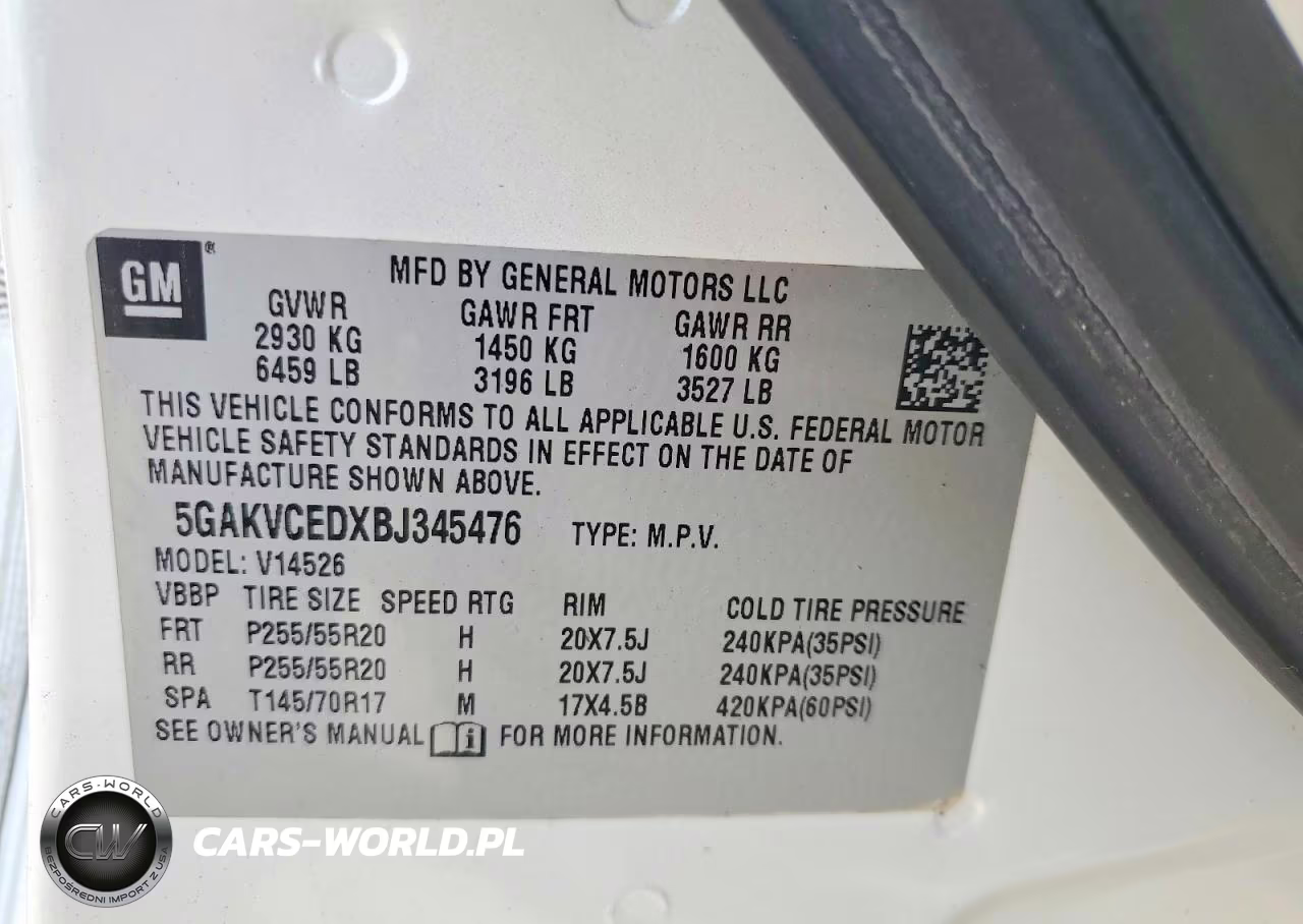 2011 Buick Enclave Cxl VIN:5GAKVCEDXBJ345476 - 13