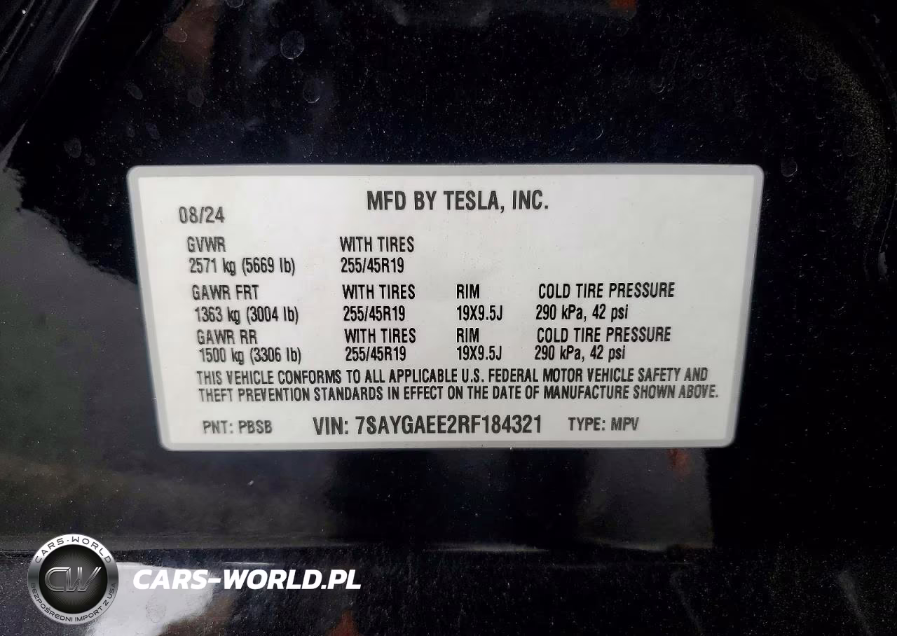 2024 Tesla Model Y VIN:7SAYGAEE2RF184321 - 13