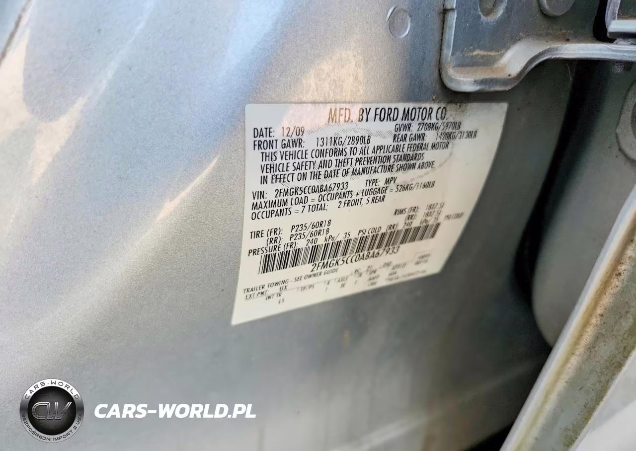 2010 Ford Flex Sel VIN:2FMGK5CC0ABA67933 - 12