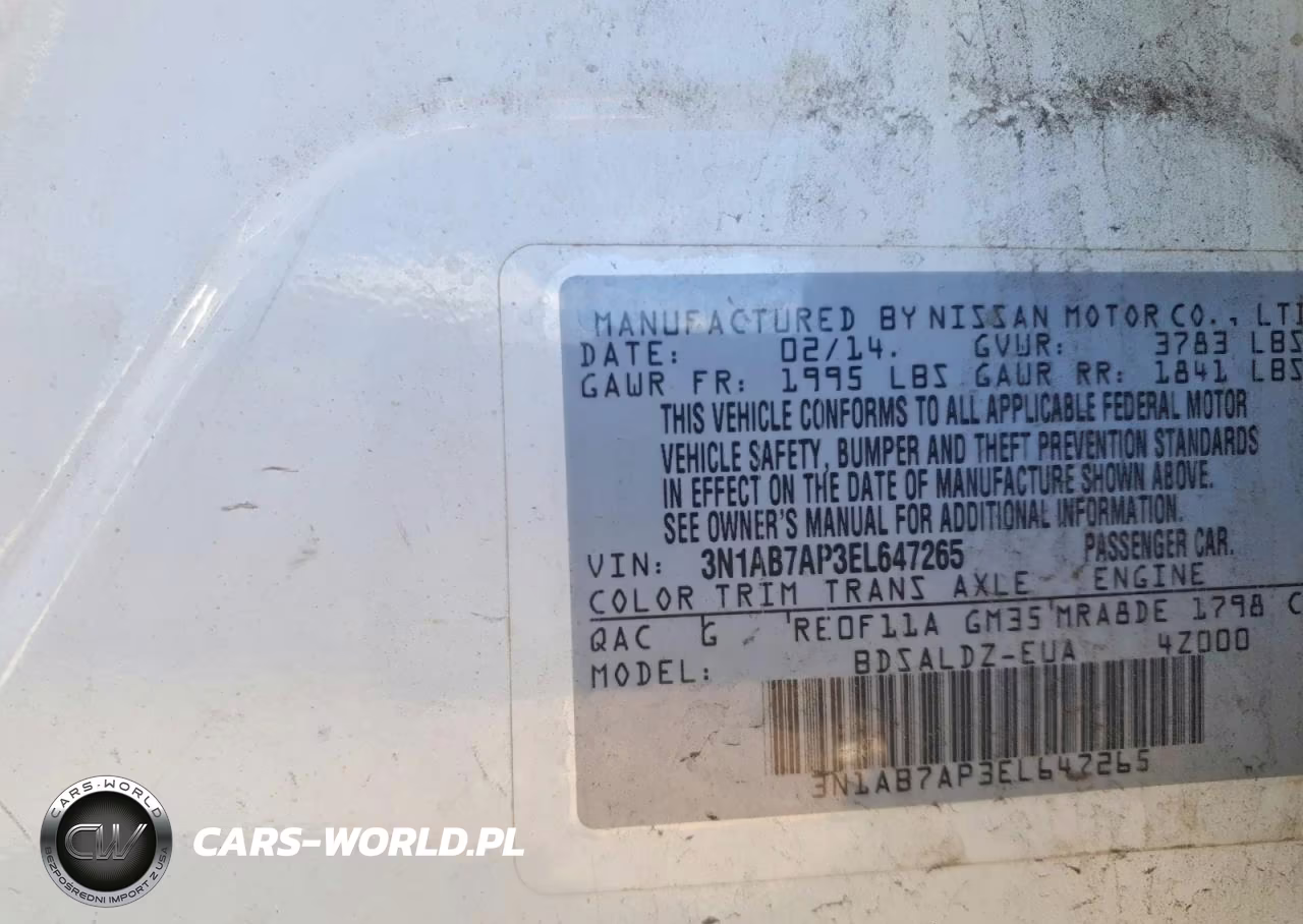 2014 Nissan Sentra Sv VIN:3N1AB7AP3EL647265 - 12