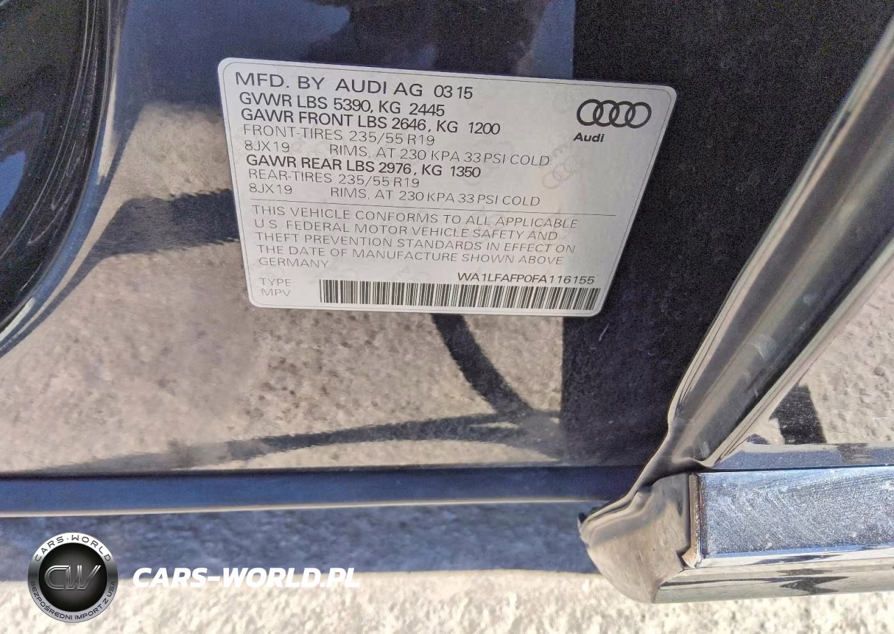2015 Audi Q5 Premium Plus VIN:WA1LFAFP0FA116155 - 13