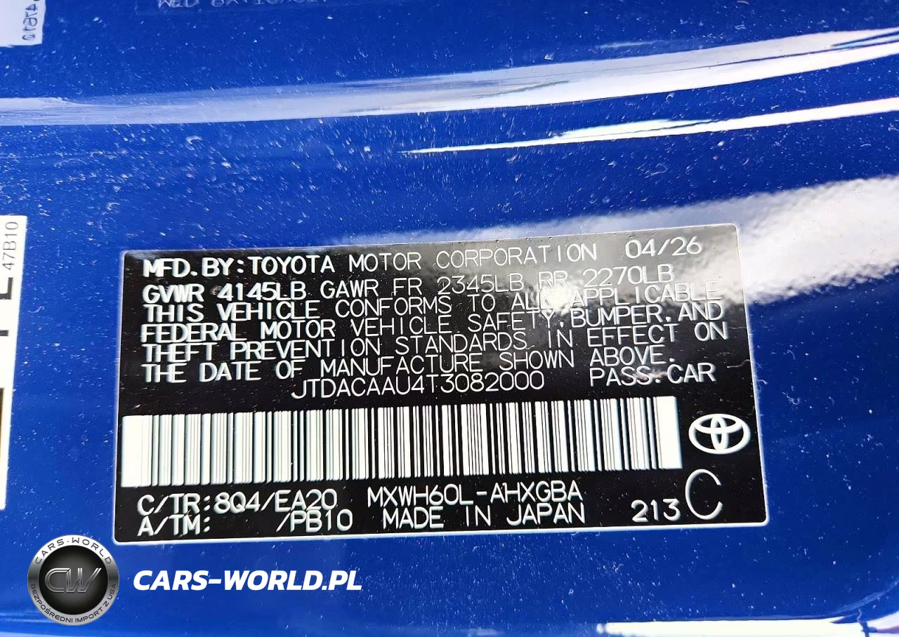 2026 Toyota Prius Xle VIN:JTDACAAU4T3082000 - 12