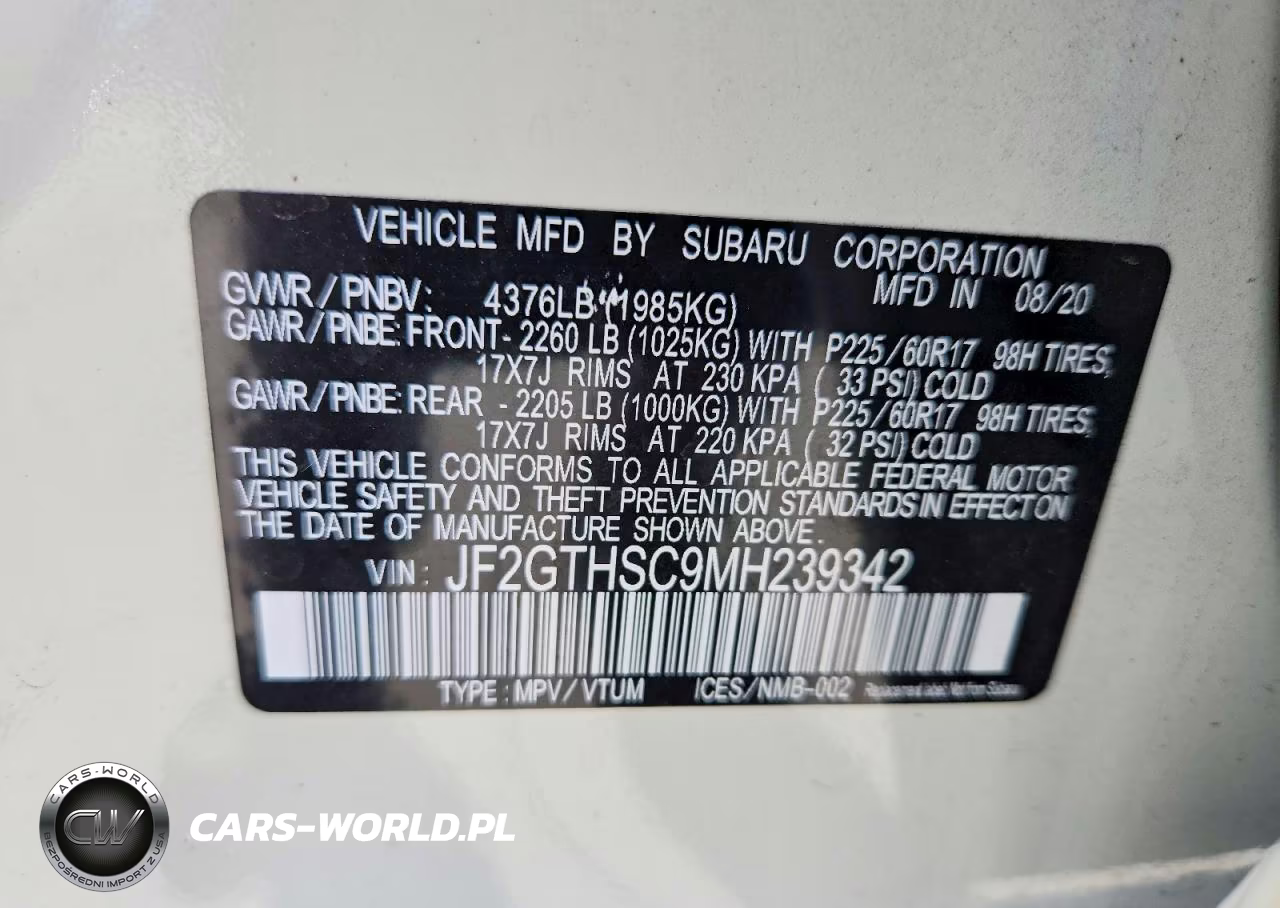 2021 Subaru Crosstrek Sport VIN:JF2GTHSC9MH239342 - 13