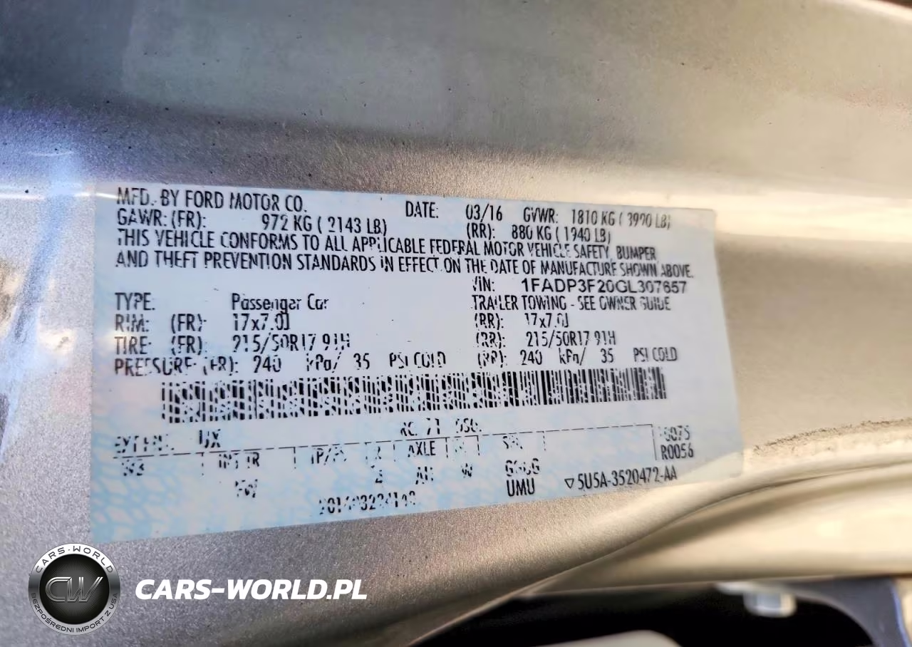 2016 Ford Focus Se VIN:1FADP3F20GL307657 - 12