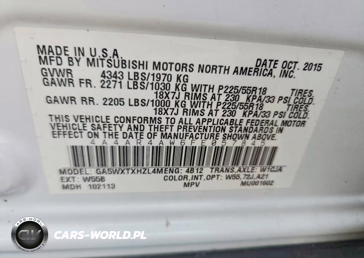 2015 Mitsubishi Outlander Sport Se VIN:4A4AR4AW6FE057845 - 13