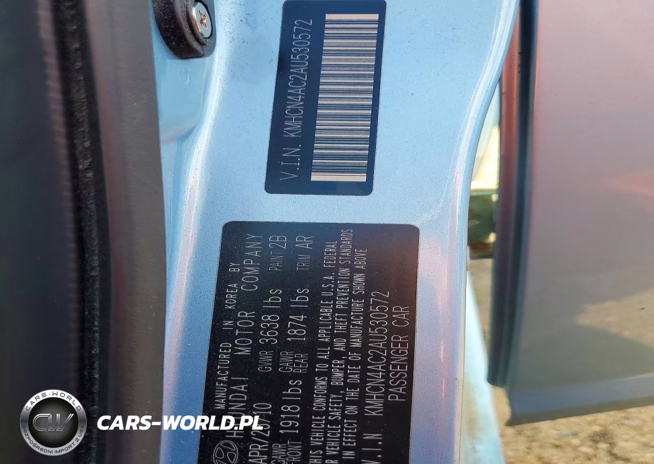 2010 Hyundai Accent Gls VIN:KMHCN4AC2AU530572 - 12