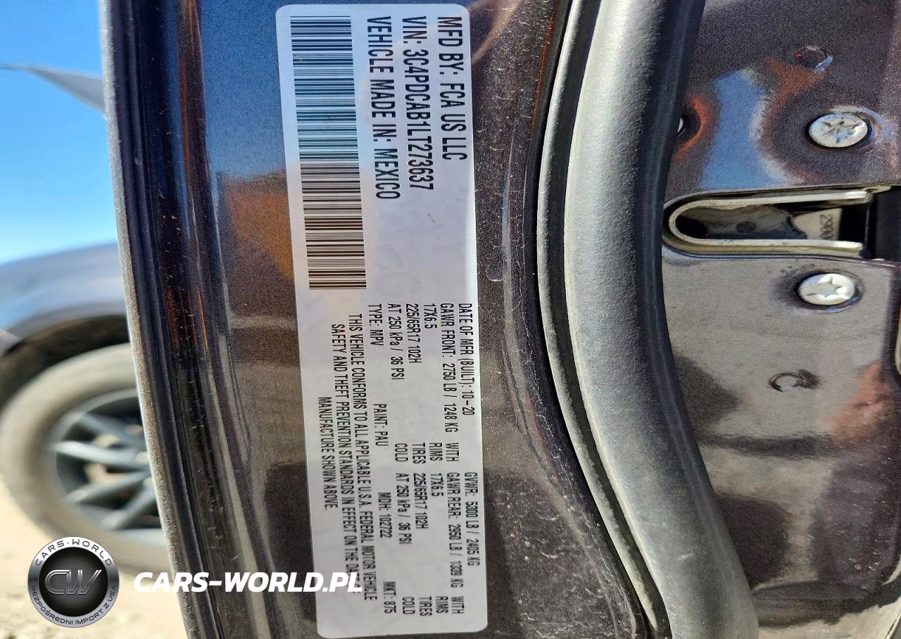 2020 Dodge Journey Se VIN:3C4PDCAB1LT273637 - 14