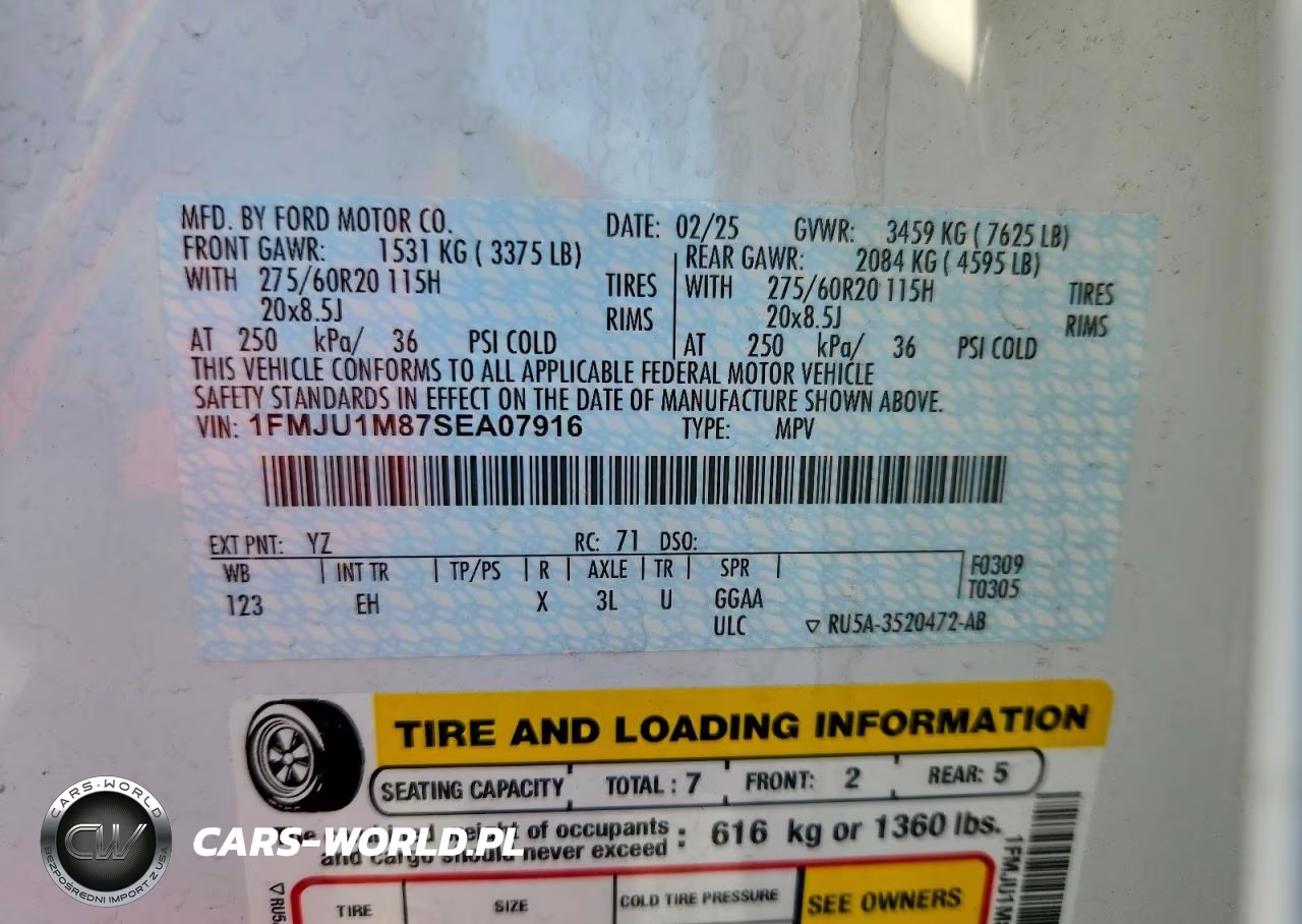 2025 Ford Expedition Platinum VIN:1FMJU1M87SEA07916 - 14