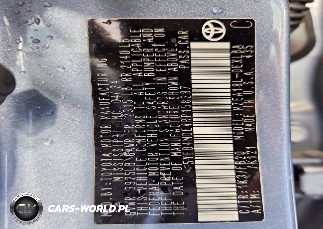 2024 Toyota Corolla Le VIN:5YFB4MDE4RP158287 - 13