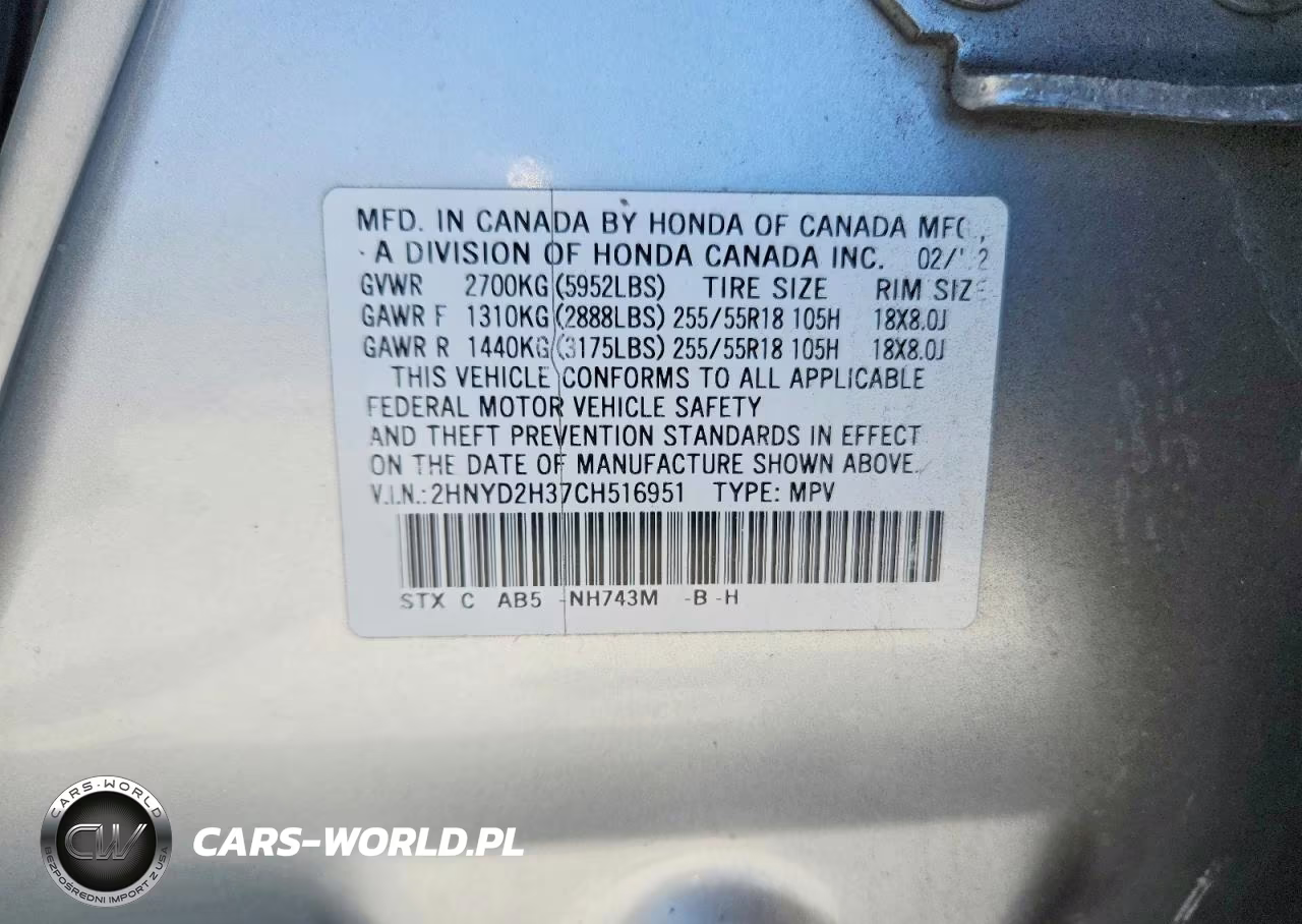 2012 Acura Mdx Technology VIN:2HNYD2H37CH516951 - 13