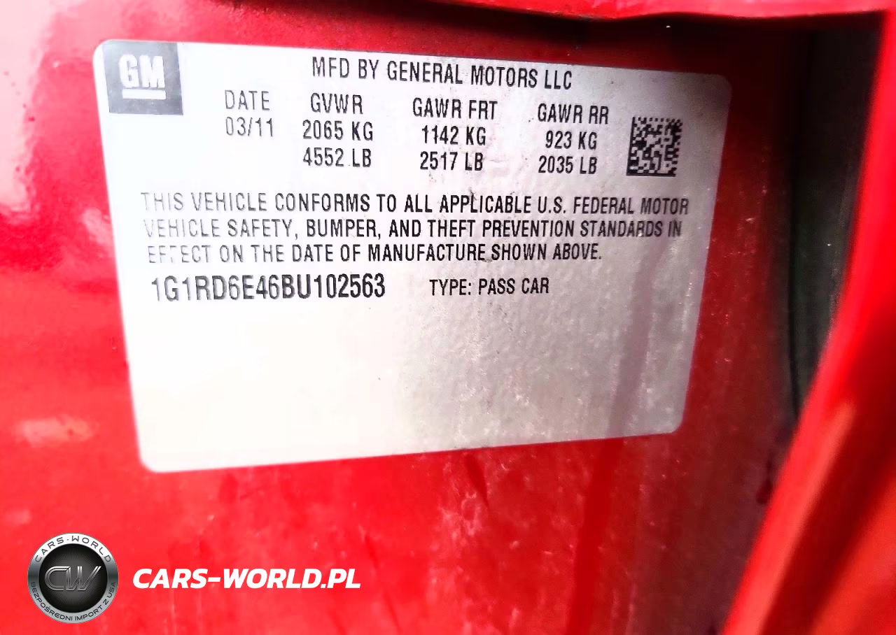 2011 Chevrolet Volt VIN:1G1RD6E46BU102563 - 12