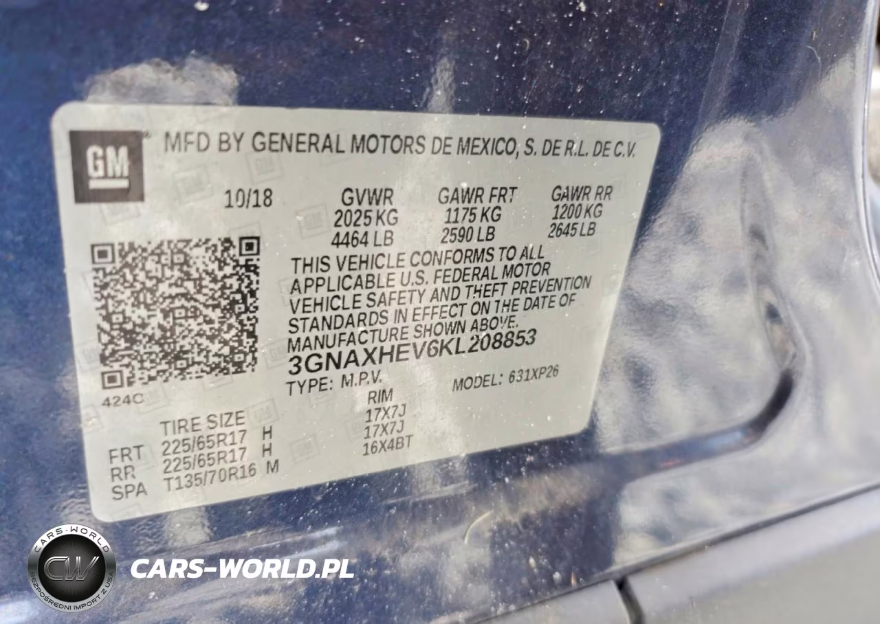 2019 Chevrolet Equinox Ls VIN:3GNAXHEV6KL208853 - 13