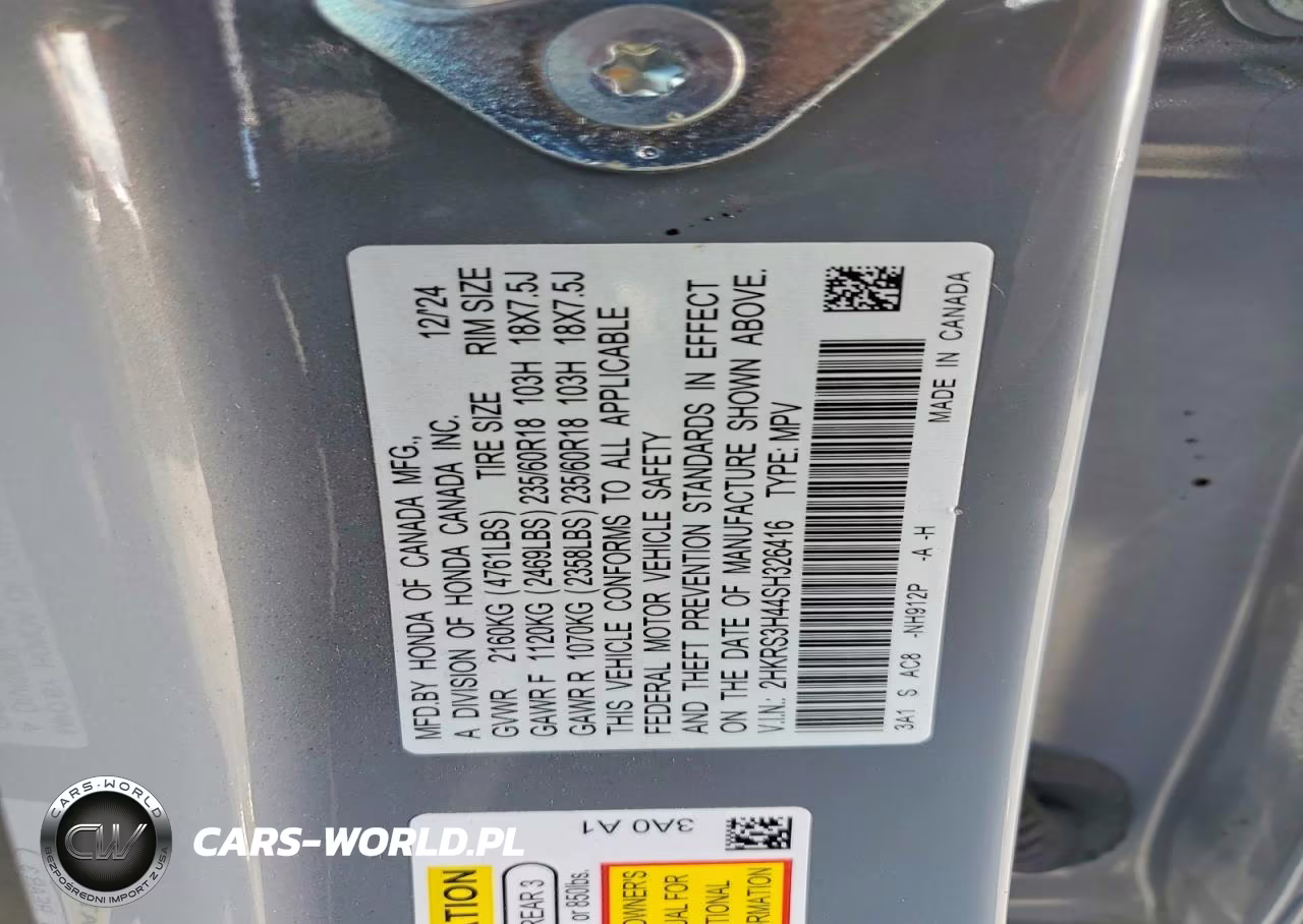 2025 Honda Cr-V Ex VIN:2HKRS3H44SH326416 - 13