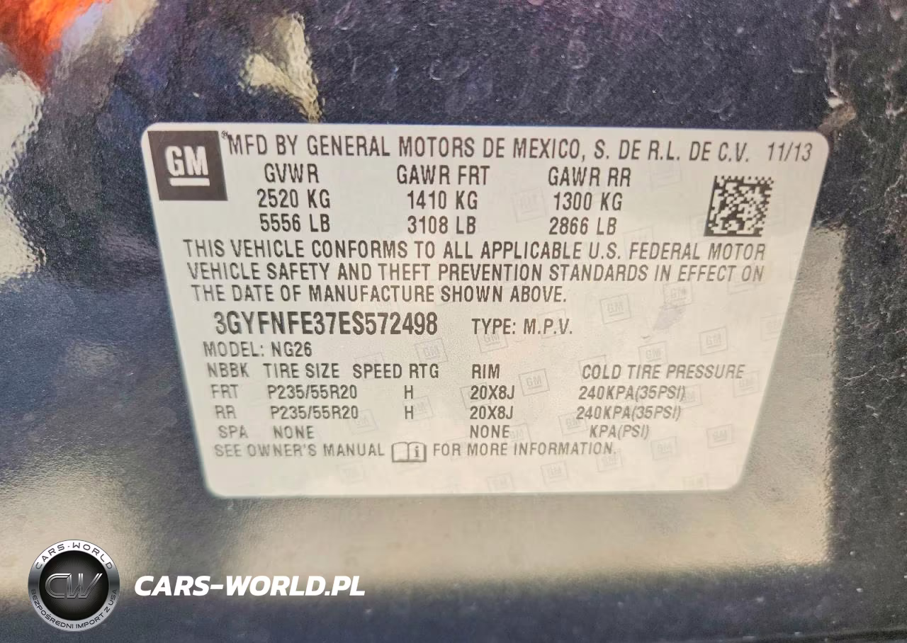 2014 Cadillac Srx Performance Collection VIN:3GYFNFE37ES572498 - 13