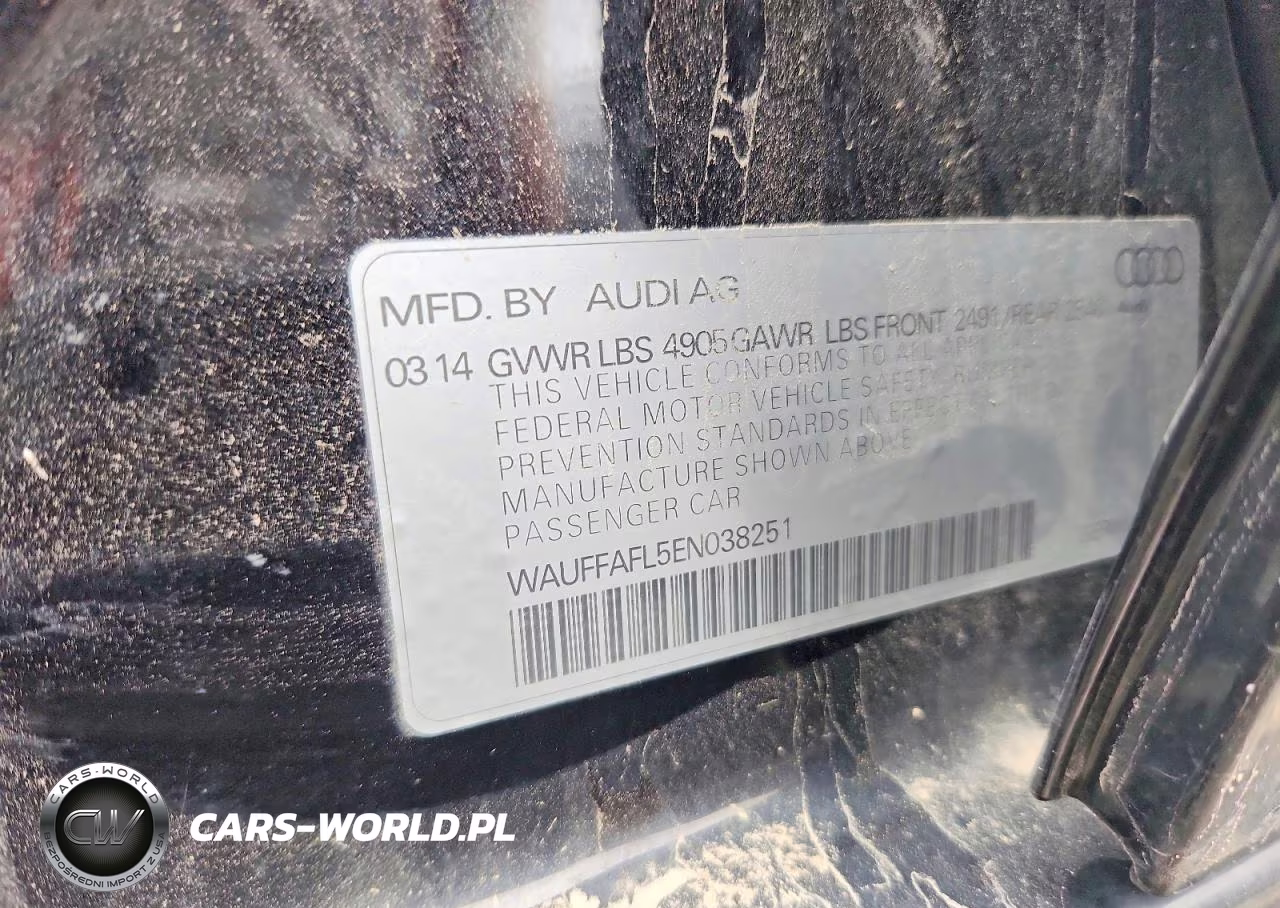 2014 Audi A4 Premium Plus VIN:WAUFFAFL5EN038251 - 12
