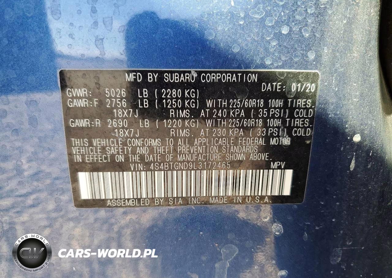 2020 Subaru Outback Limited Xt VIN:4S4BTGND9L3172465 - 14