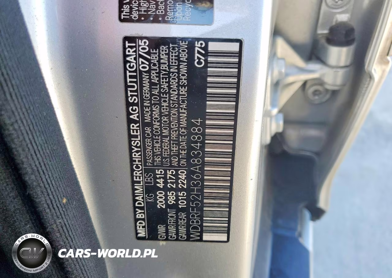 2006 Mercedes-Benz C 230 VIN:WDBRF52H36A834884 - 12