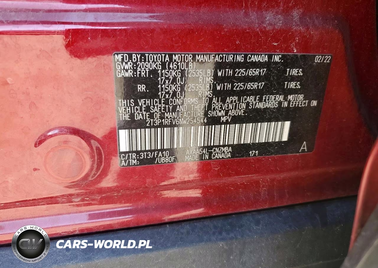2022 Toyota Rav4 Xle VIN:2T3P1RFV6NW254544 - 13