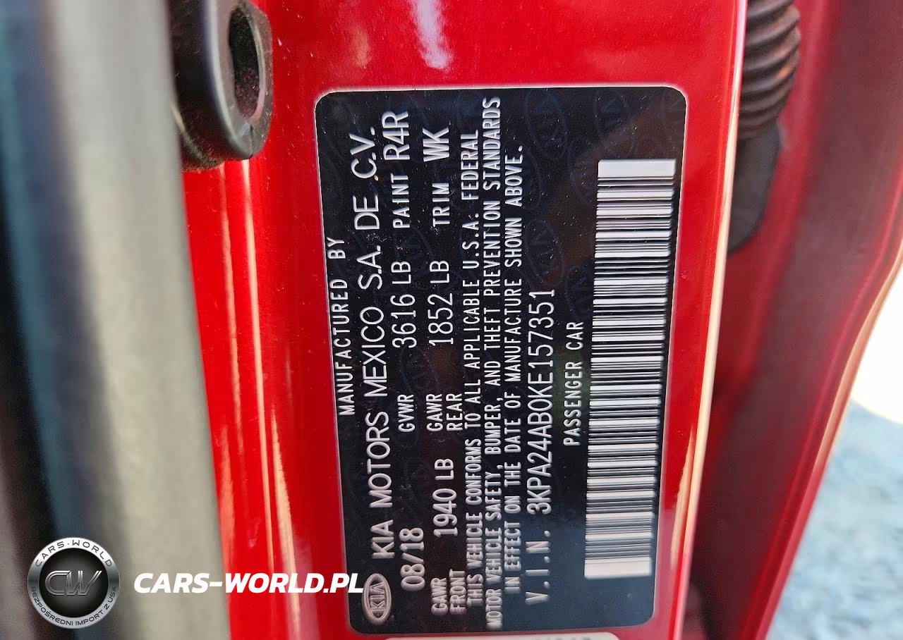 2019 Kia Rio S VIN:3KPA24AB0KE157351 - 12